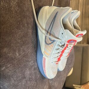 Sabrina Nike Light Gray and Red Sneakers